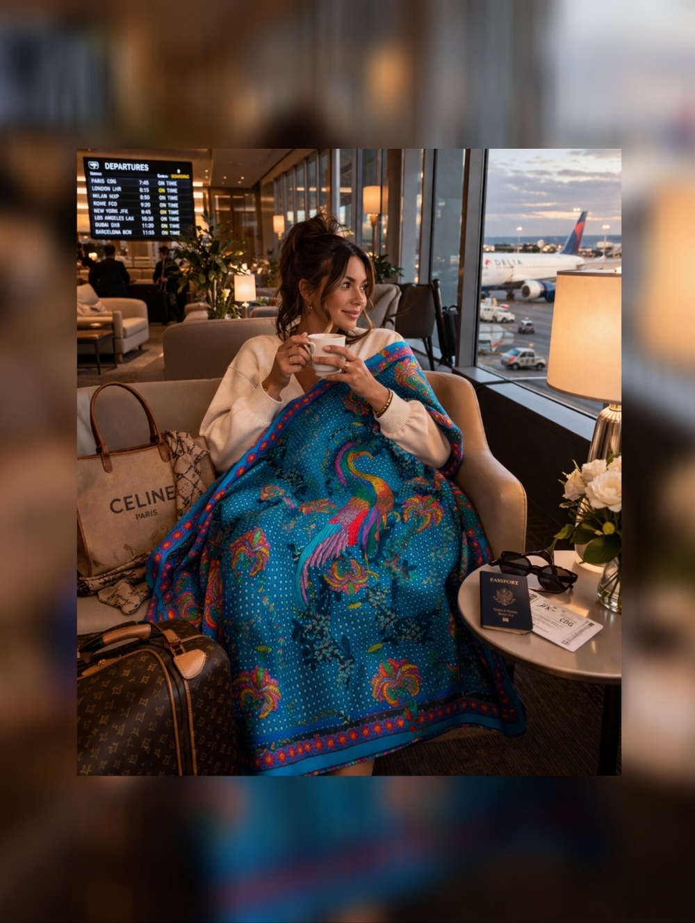 NWT Johnny Was Travel Blanket "Thalassa"